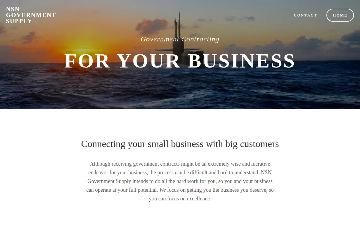 Homepage of Nsn Government Supply LLC