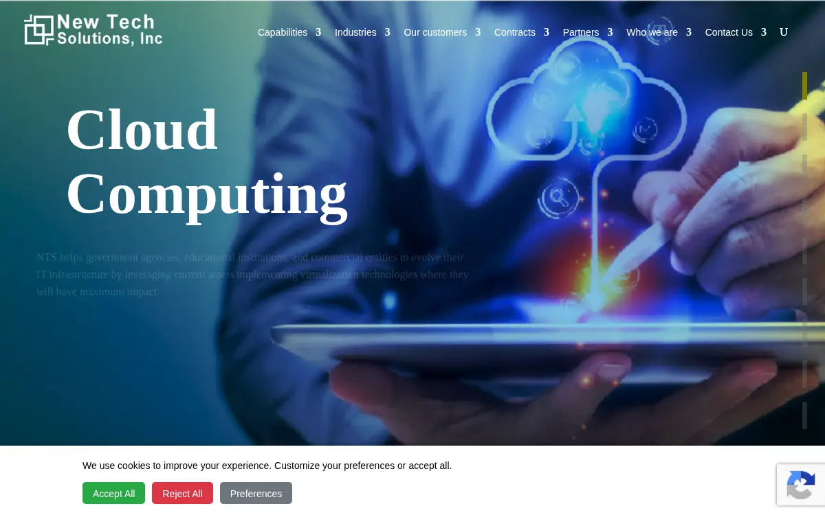 Homepage of New Tech Solutions, INC.