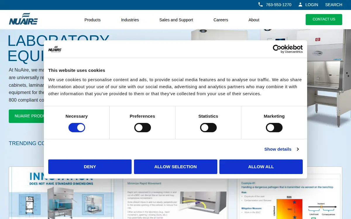 Homepage of Nuaire INC