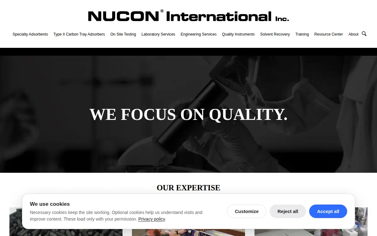 Homepage of Nucon International INC