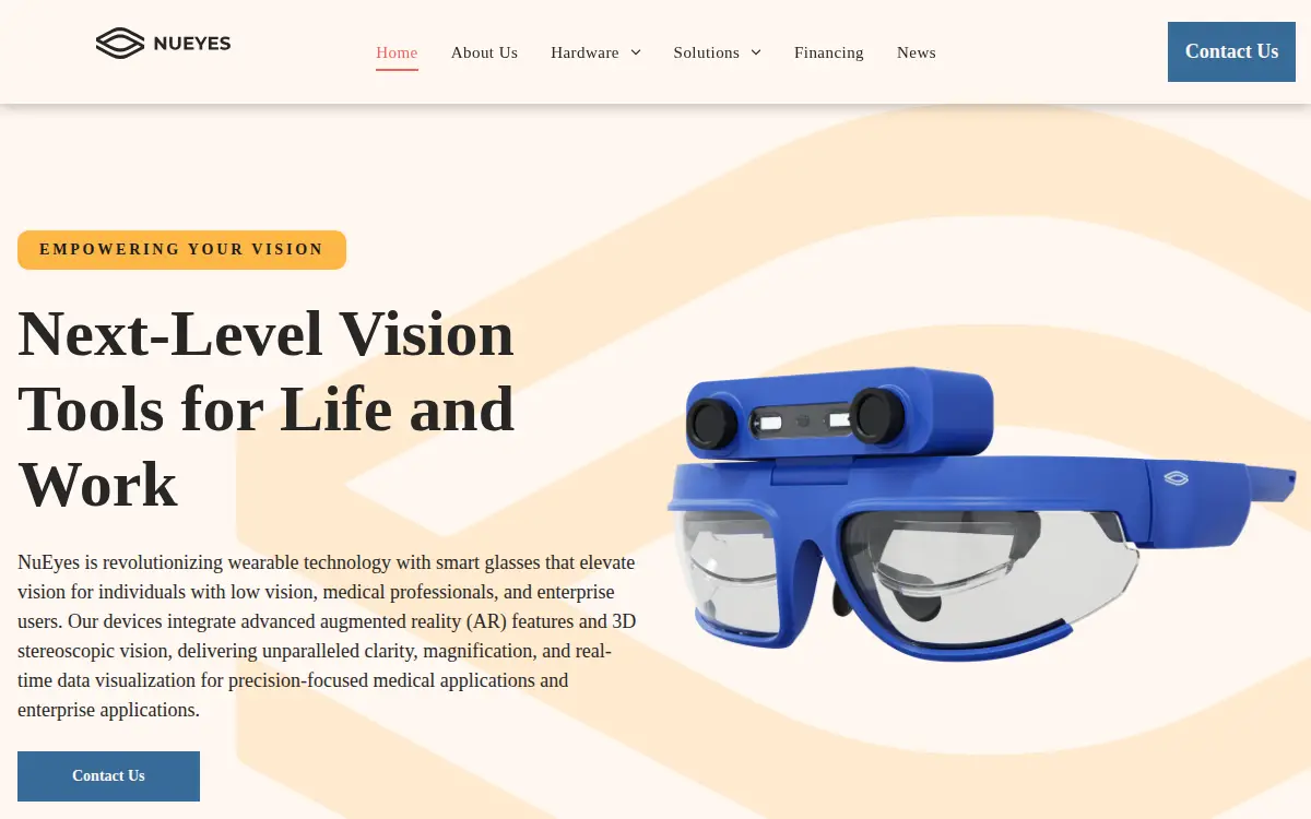 Homepage of Nueyes Technologies INC