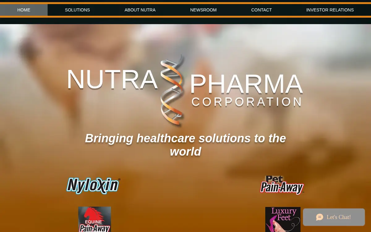Homepage of Nutra Pharma CORP.