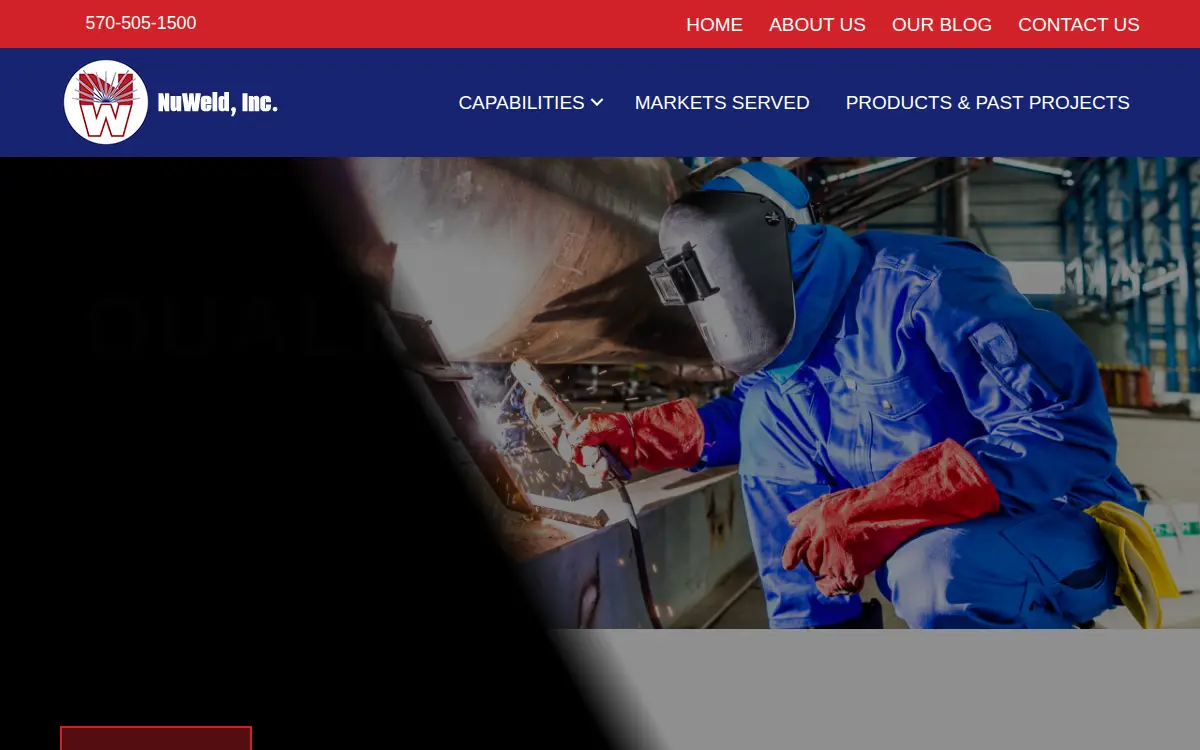 Homepage of Nuweld, INC.