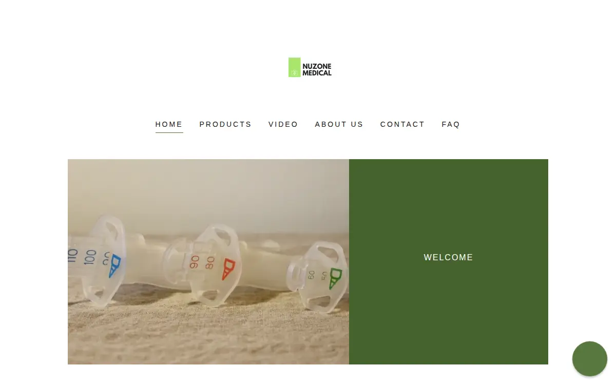 Homepage of Nuzone Medical LLC