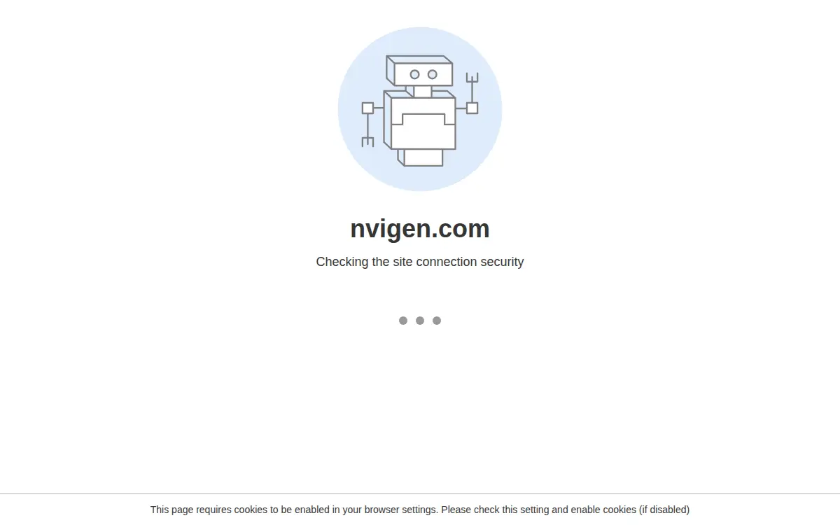Homepage of Nvigen, INC