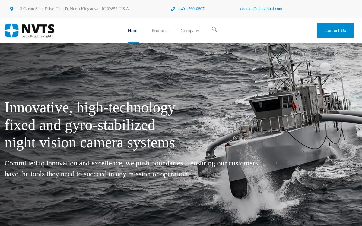 Homepage of Nvts Night Vision Technology Solutions, INC.
