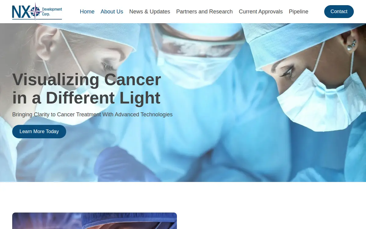Homepage of Nx Development CORP.