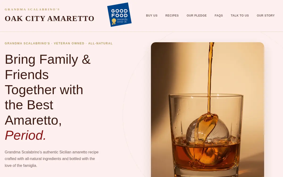 Homepage of Scalabrino Spirits LLC