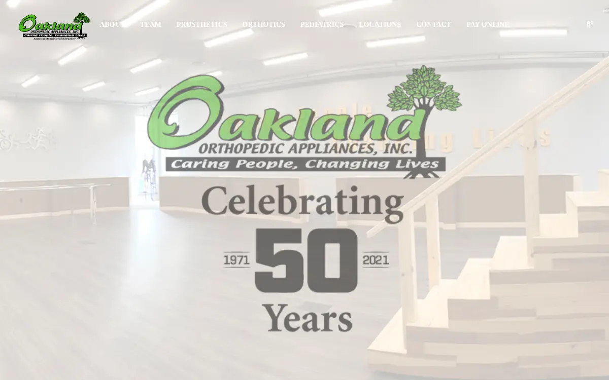 Homepage of Oakland Orthopedic Appliances INC
