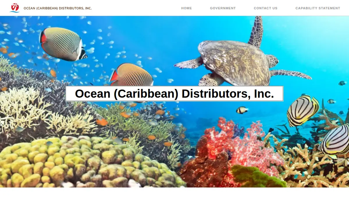 Homepage of Ocean (caribbean) Distributors, INC.