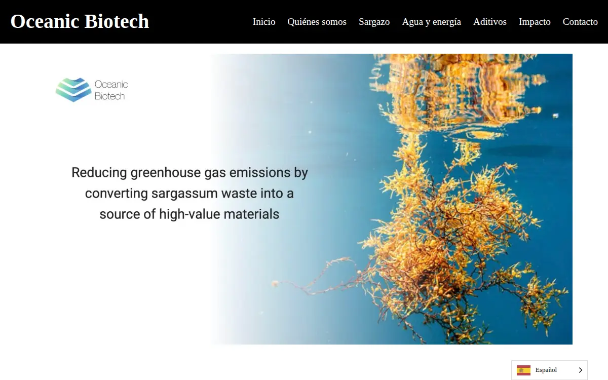 Homepage of Oceanic Biotech LLC