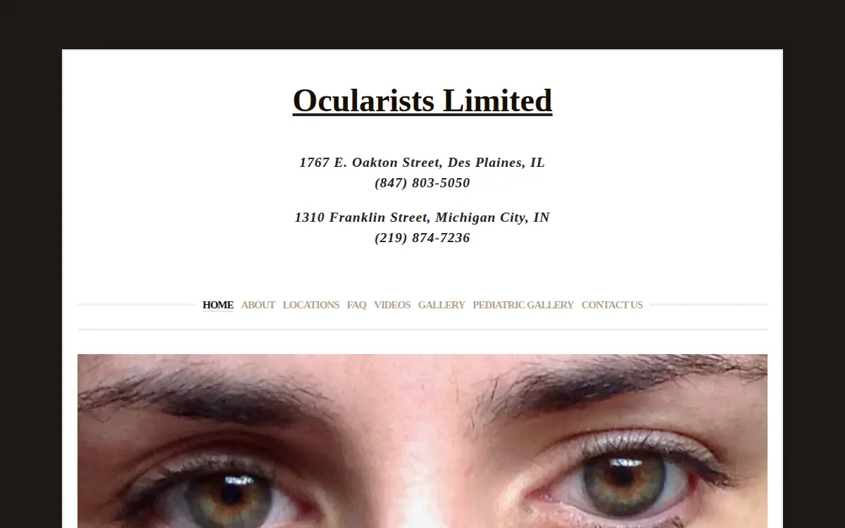 Homepage of June R R Nichols Ocularist LTD