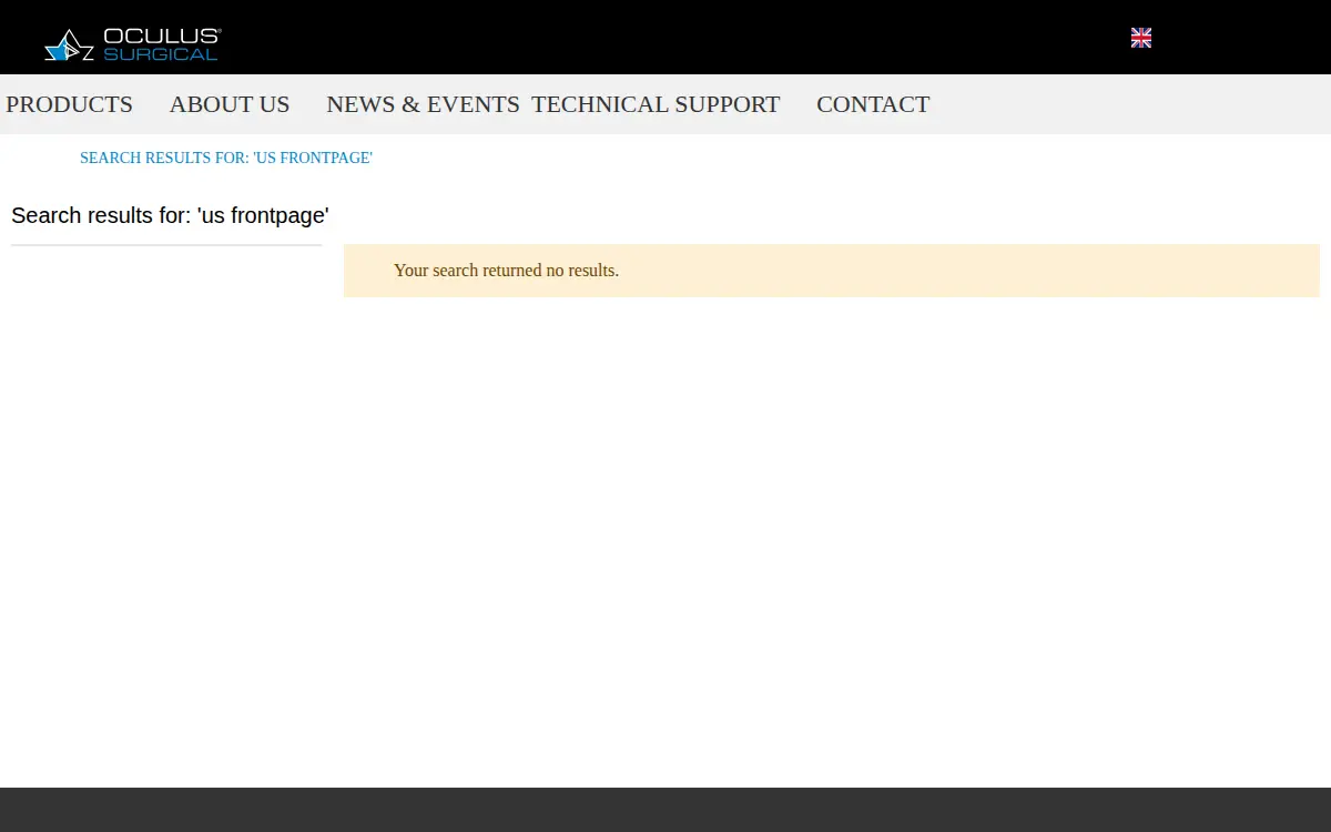 Homepage of Oculus Surgical INC