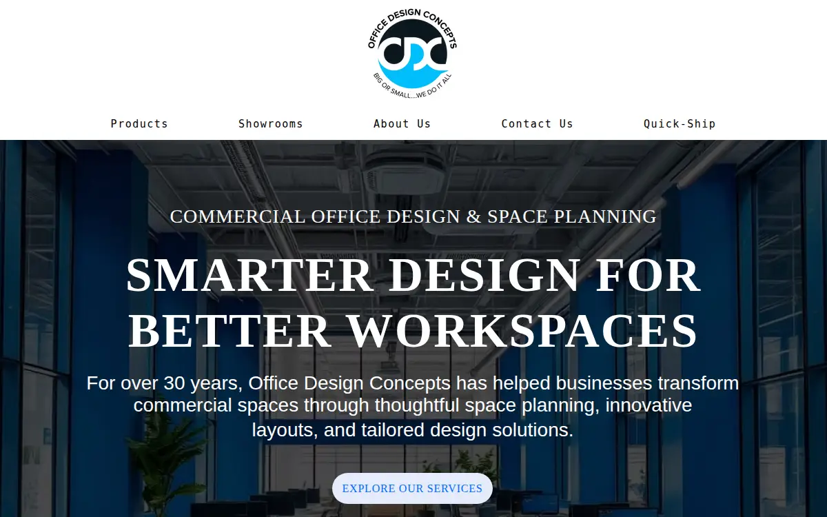 Homepage of Office Design Concepts Georgia LLC