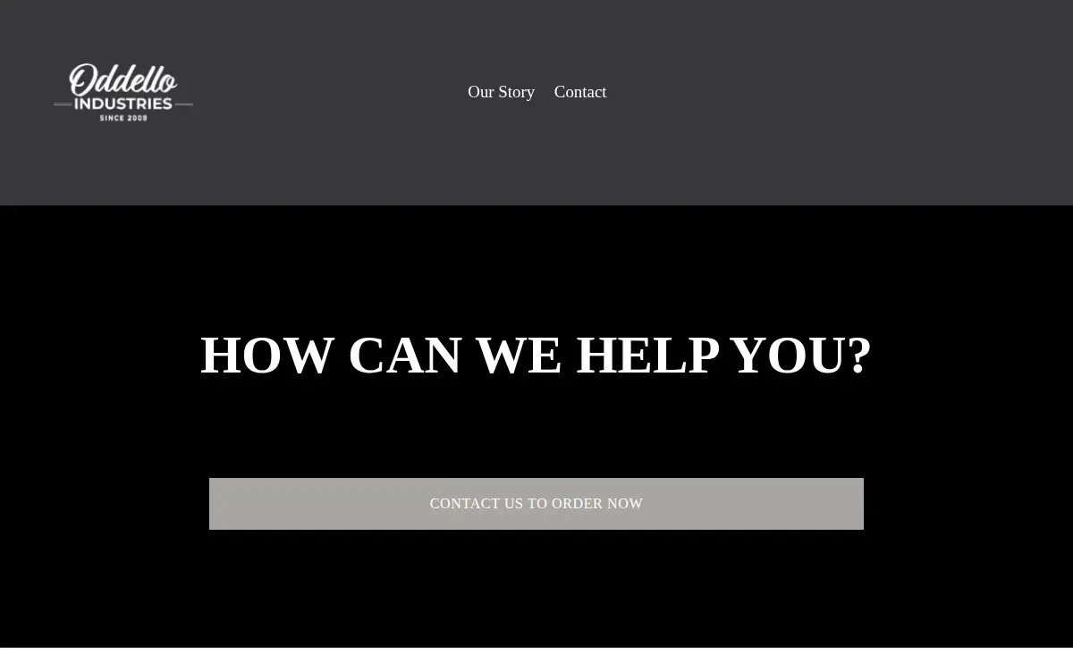 Homepage of Oddello Industries, LLC