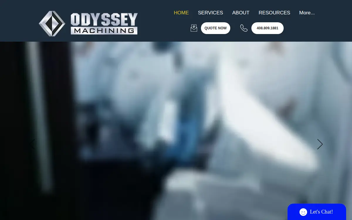 Homepage of Odyssey Machining