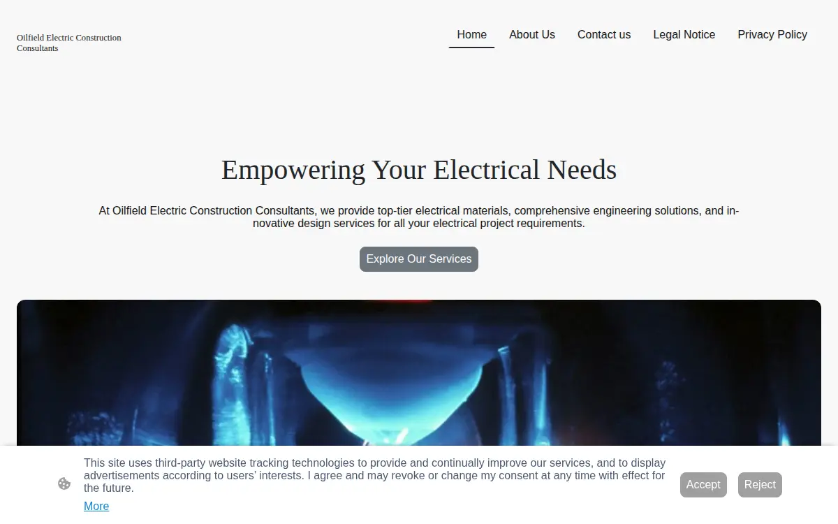 Homepage of Oilfield Electrical Construction Consultants, LLC