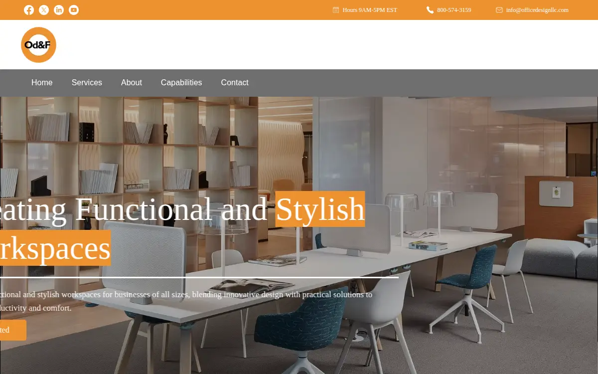 Homepage of Office Design & Furnishings LLC