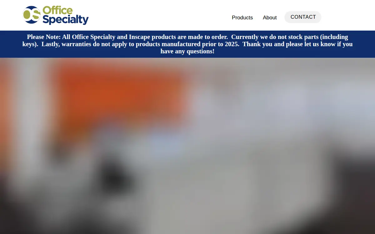 Homepage of Office Specialty, LLC