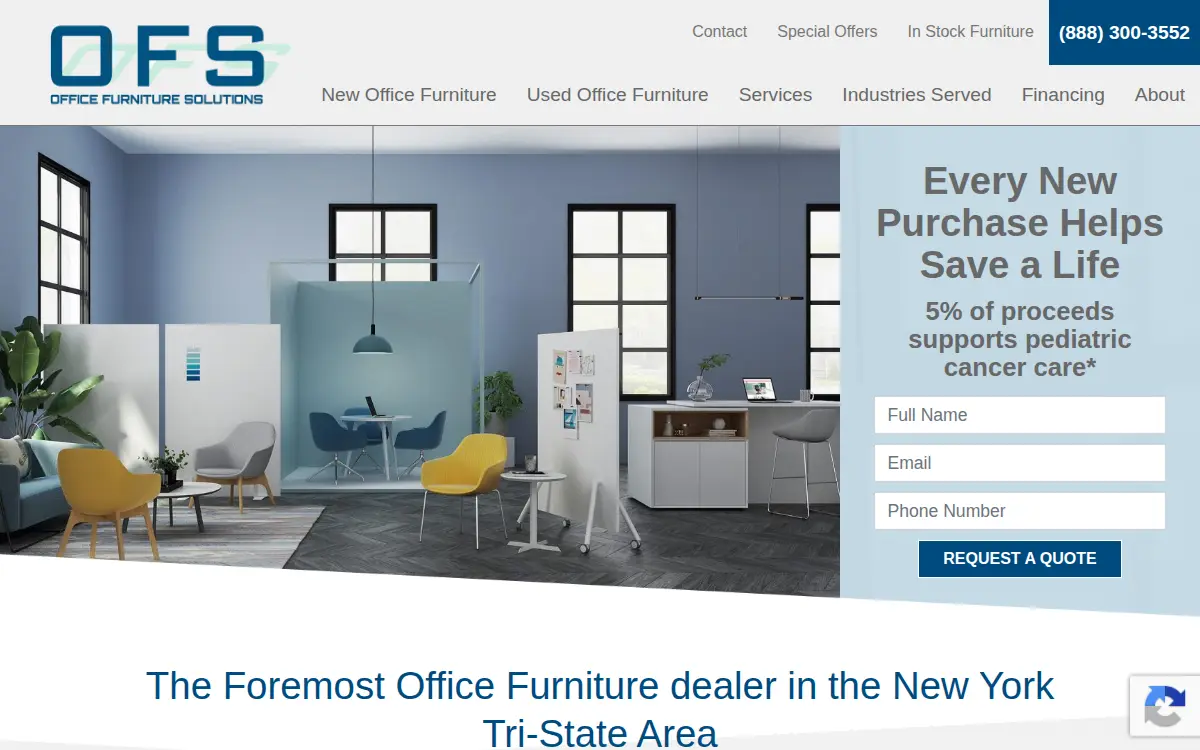 Homepage of Office Furniture Service, INC.