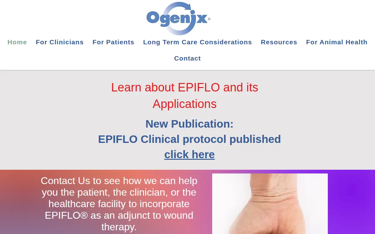 Homepage of Neogenix LLC