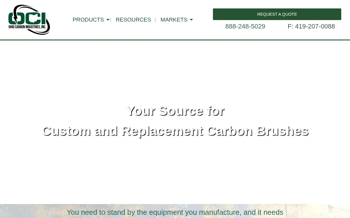Homepage of Ohio Carbon Industries, INC.