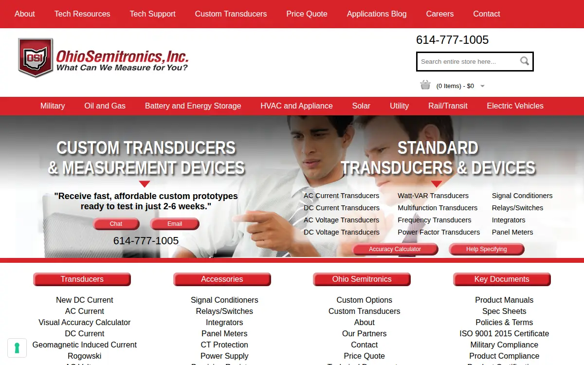Homepage of Ohio Semitronics INC