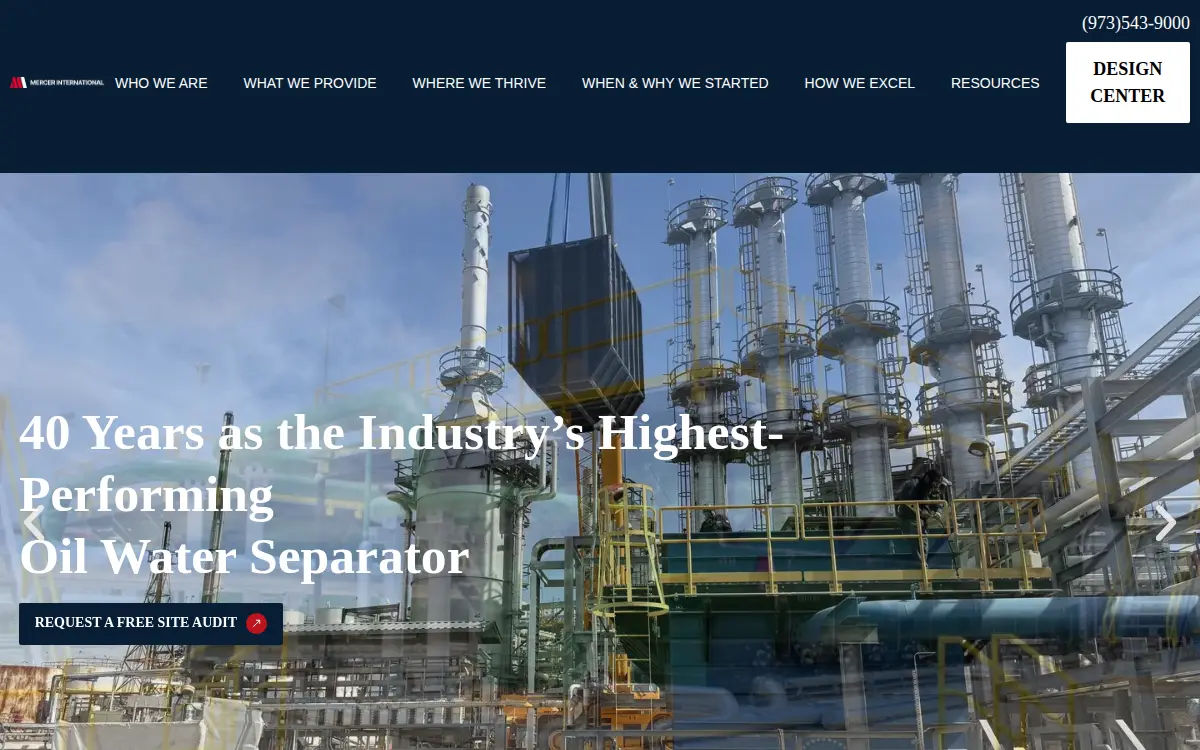 Homepage of Mercer International, INC.