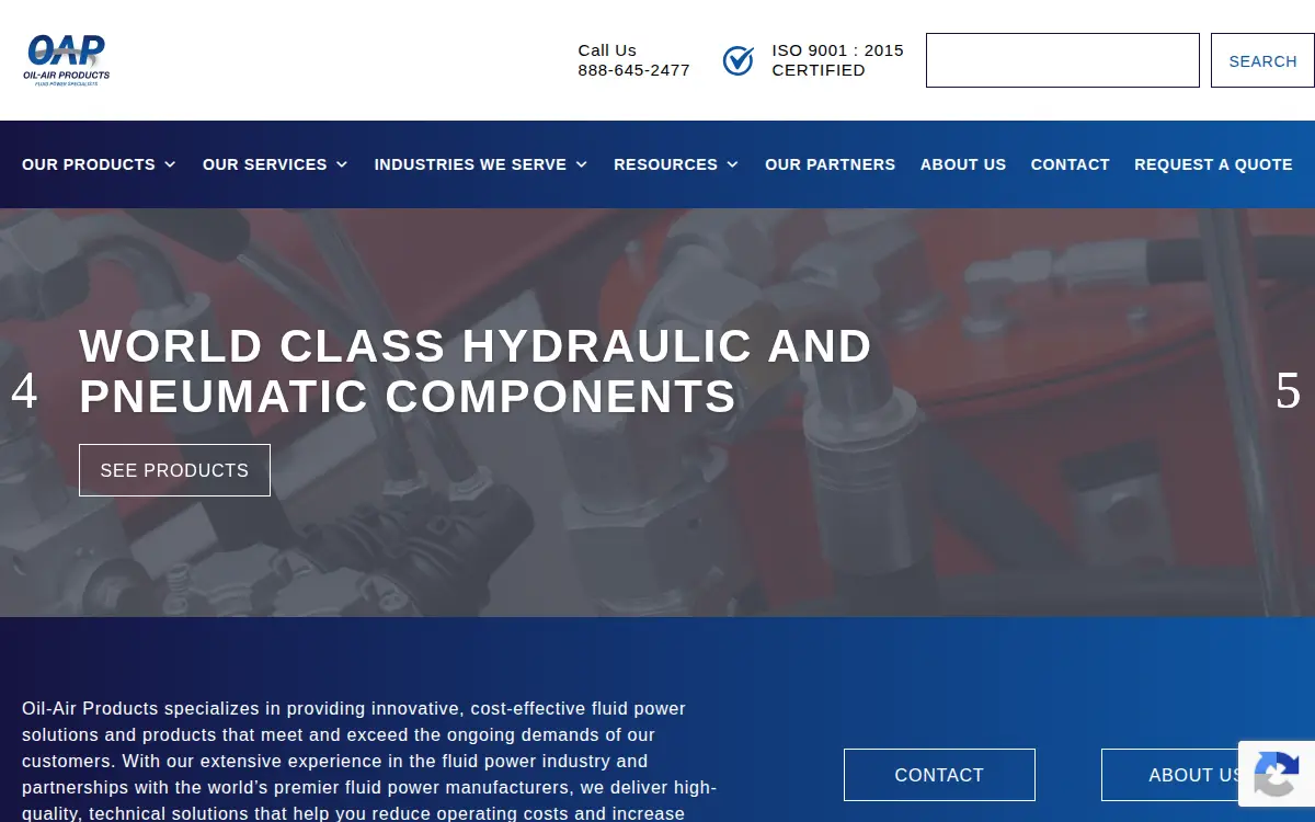 Homepage of Oil-air Products LLC