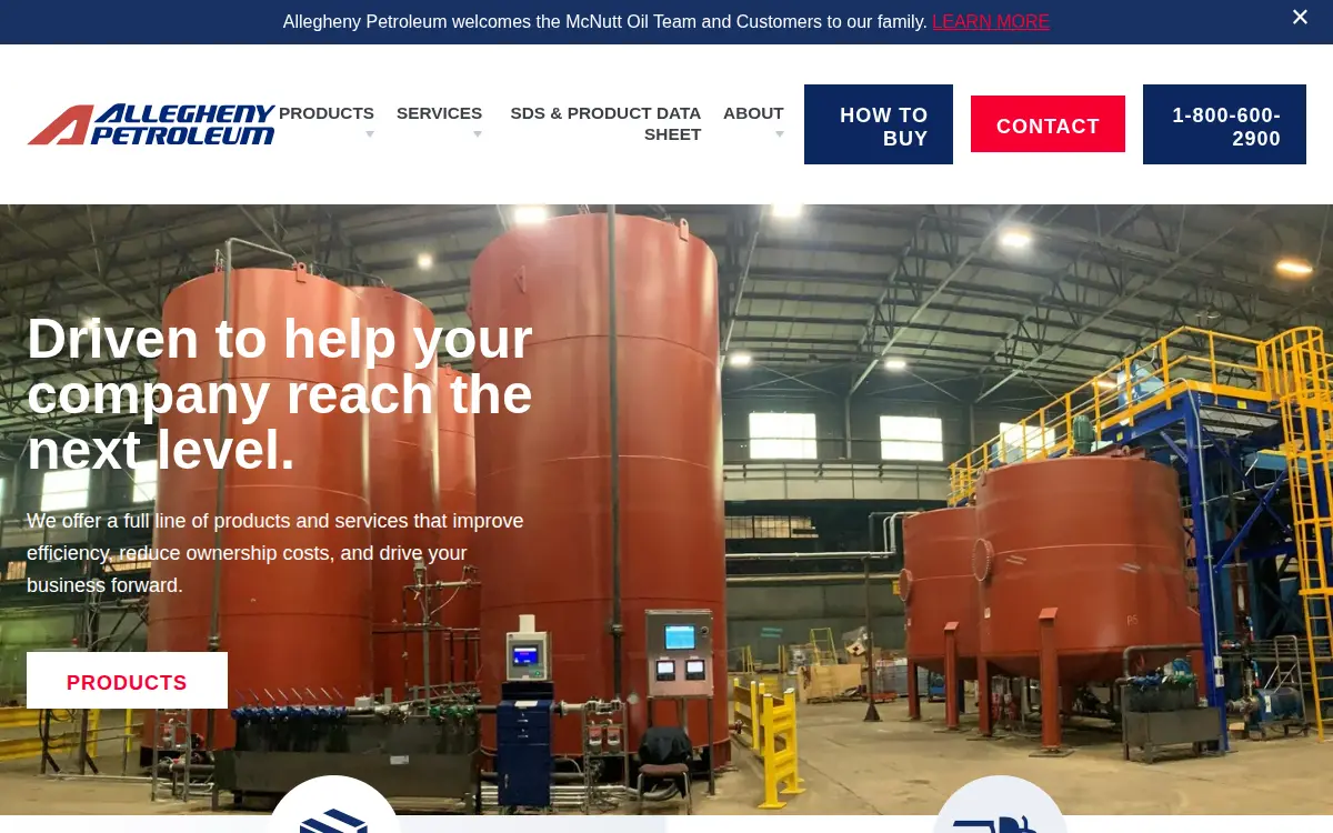 Homepage of Allegheny Petroleum Products CO