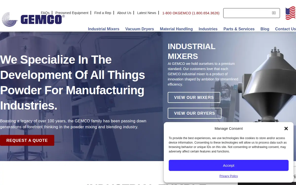 Homepage of General Machine Company of New Jersey INC.
