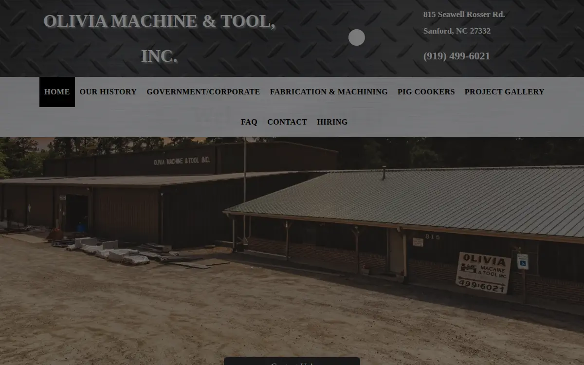 Homepage of Olivia Machine & Tool, INC.
