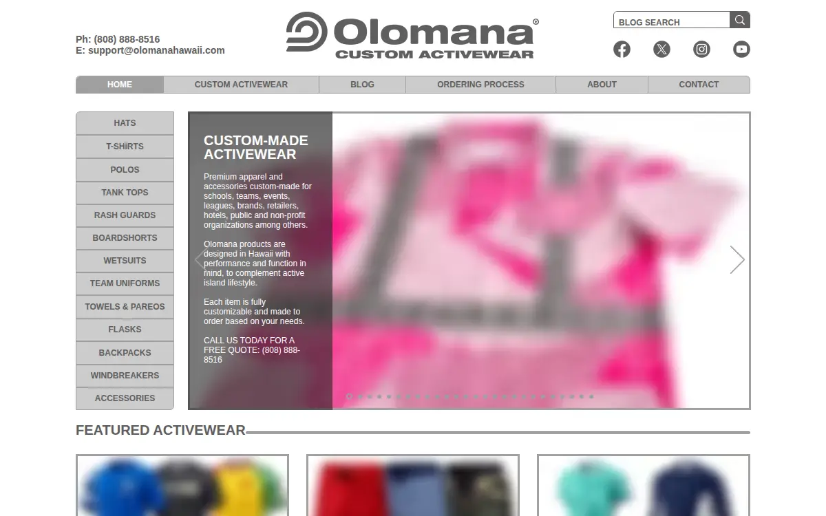 Homepage of Olomana Group LLC