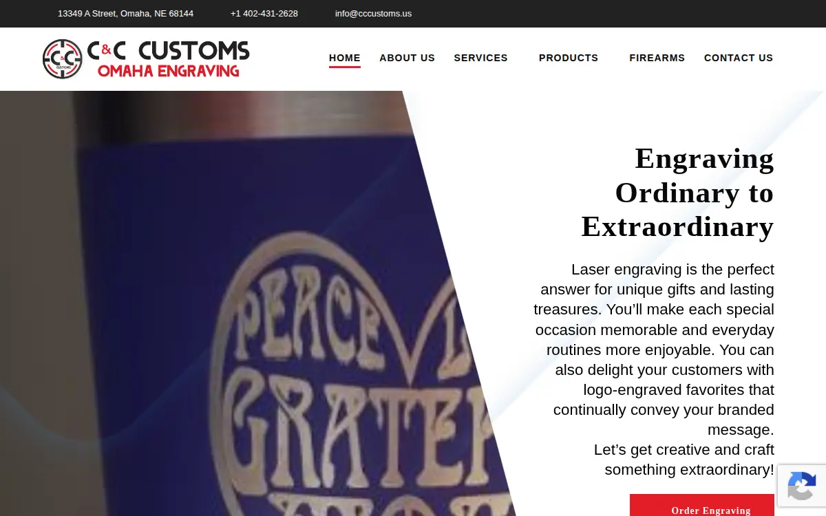 Homepage of C & C Customs LLC