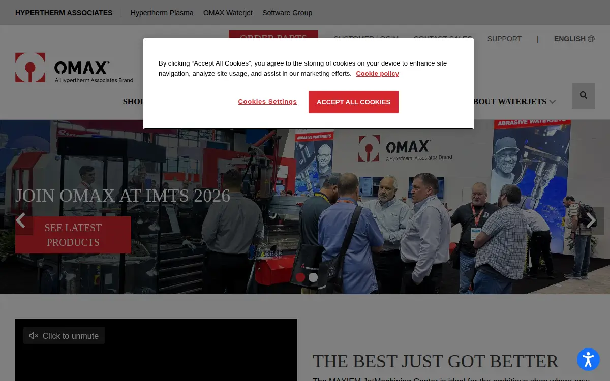 Homepage of Hypertherm, INC.