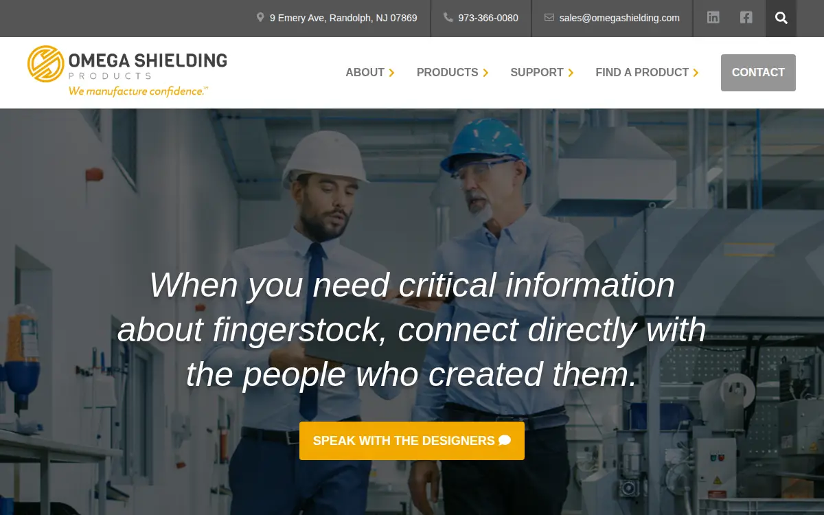 Homepage of Omega Shielding Products INC
