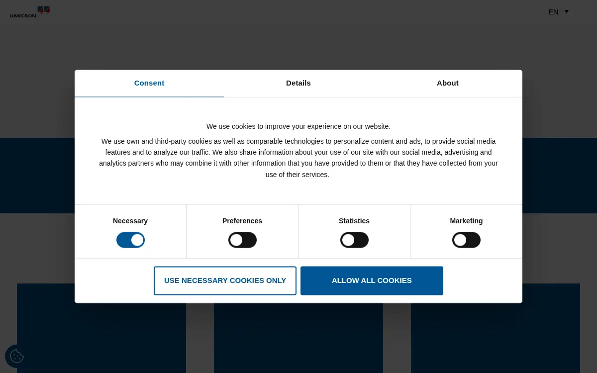 Homepage of Omicron Electronics CORP USA