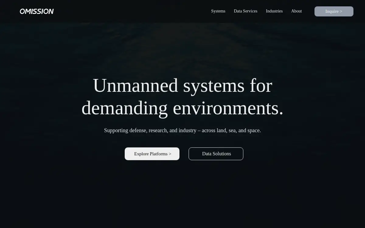 Homepage of Omission Incorporated