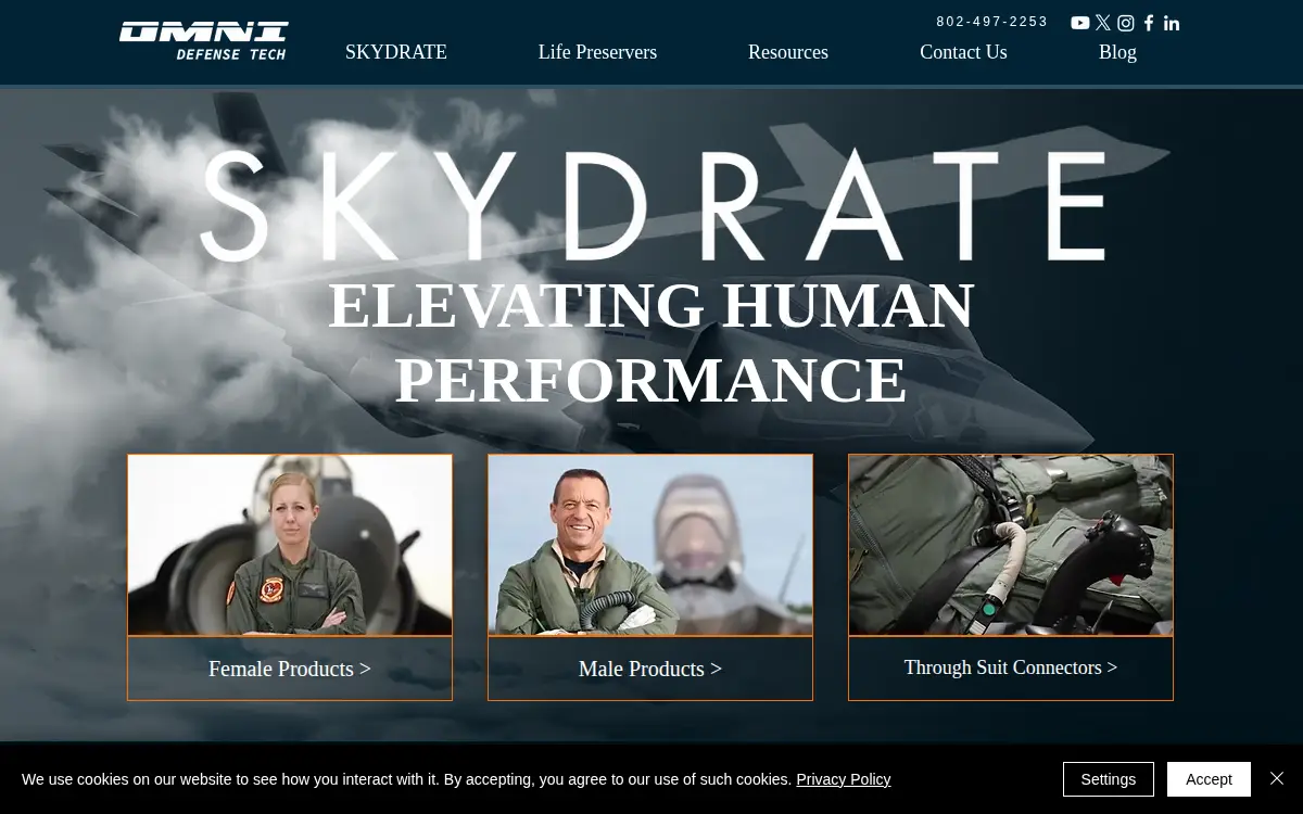 Homepage of Omni Defense Technologies CORP
