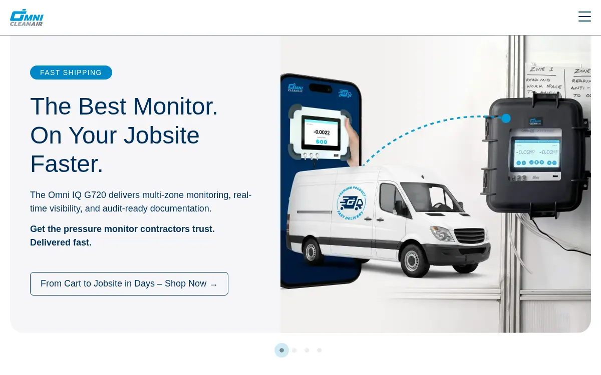 Homepage of Omnicleanair LLC