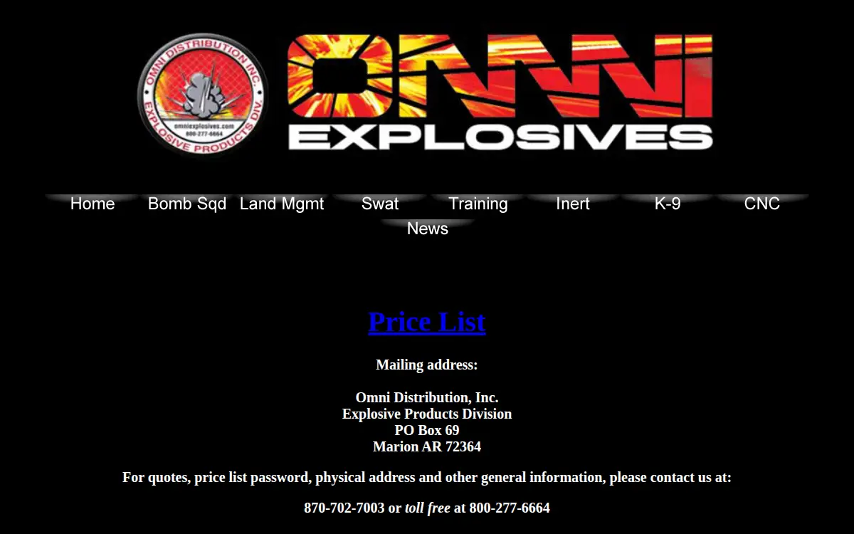 Homepage of Omni Distribution, INC.
