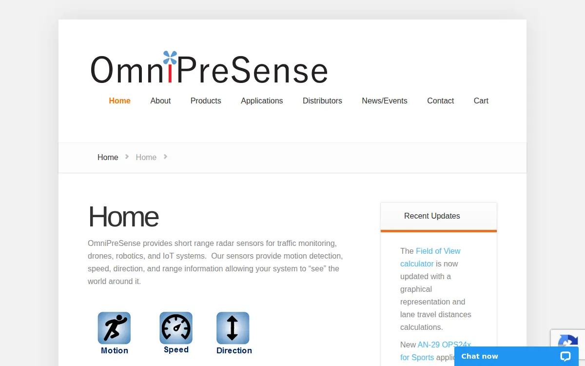 Homepage of Omnipresense CORP