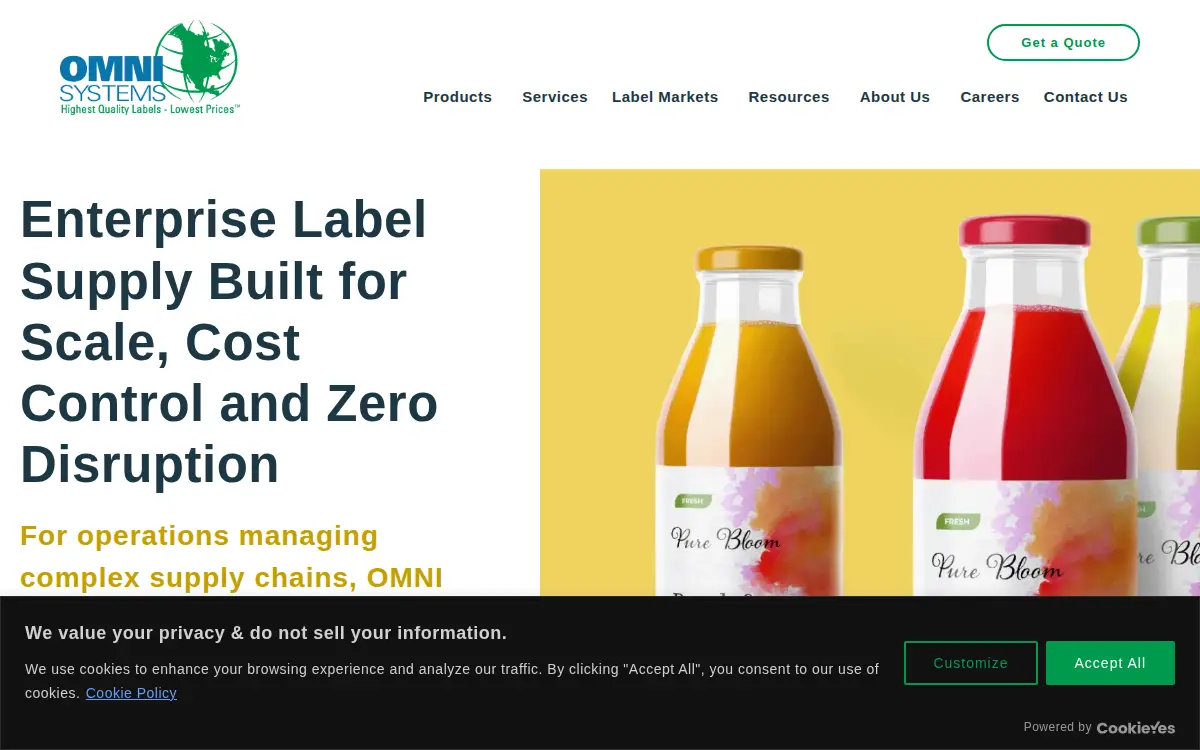 Homepage of Omni Systems LLC