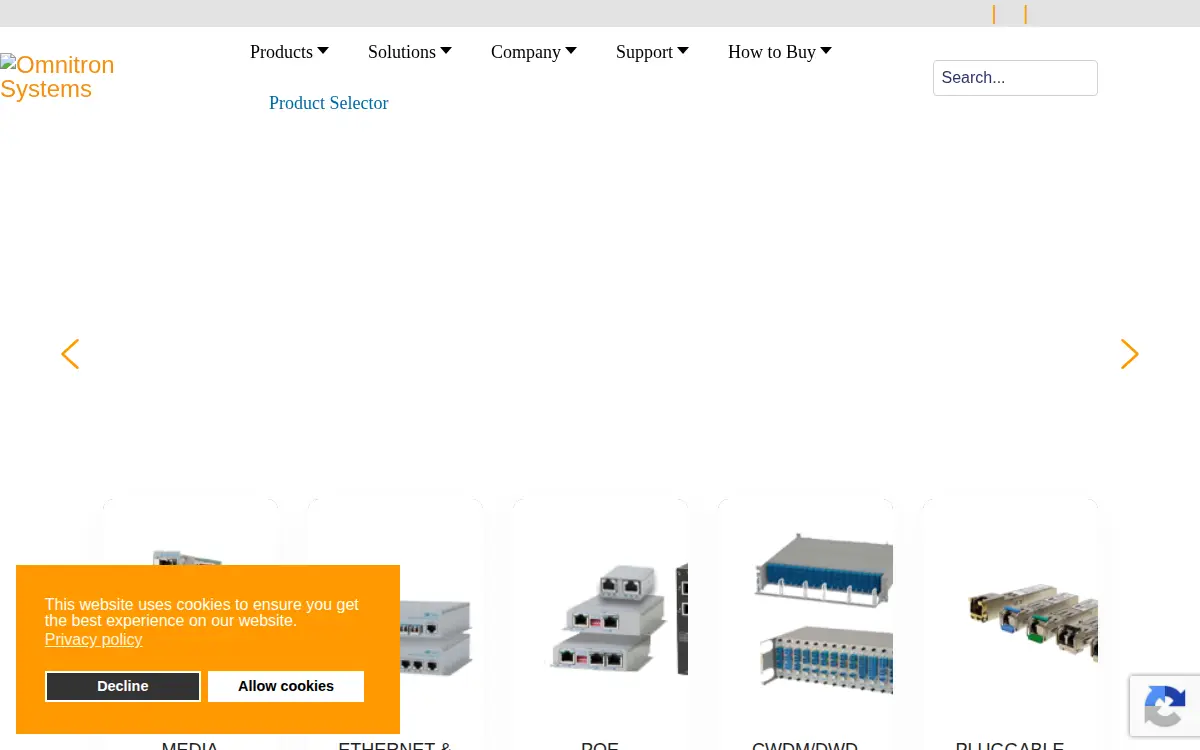 Homepage of Omnitron Systems Technology, INC.
