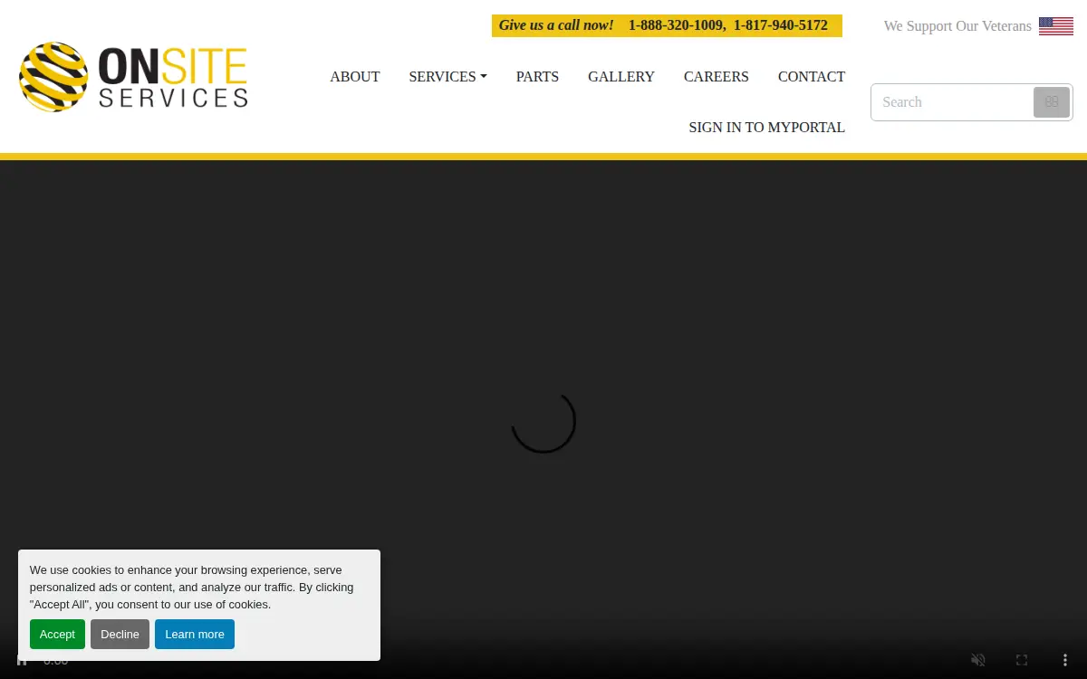 Homepage of On-site Services, LLC