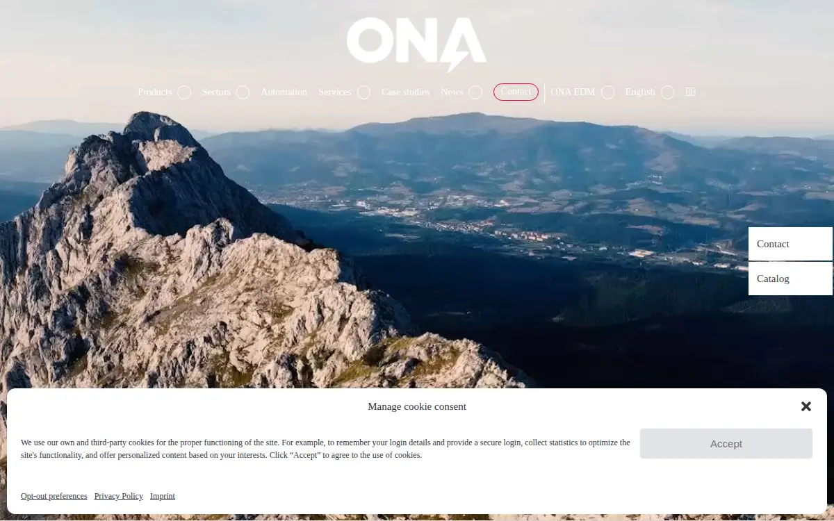 Homepage of Ona Edm USA Corporation