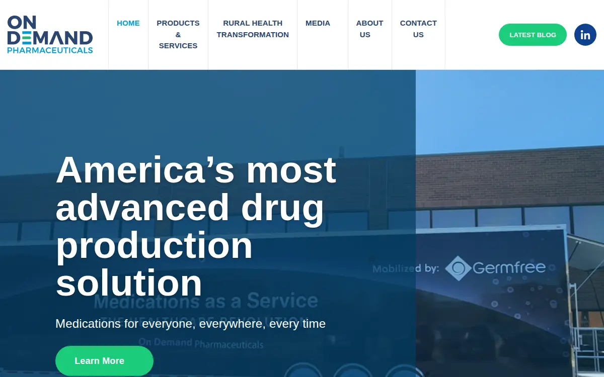 Homepage of On Demand Pharmaceuticals INC