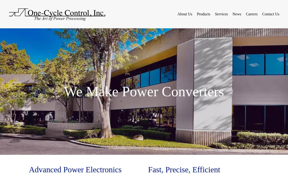 Homepage of One-cycle Control, INC