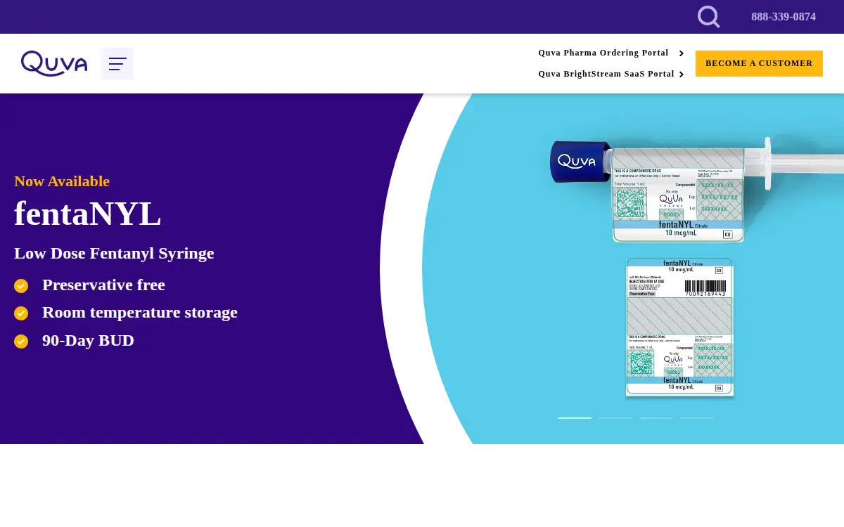Homepage of Quva Pharma, INC.
