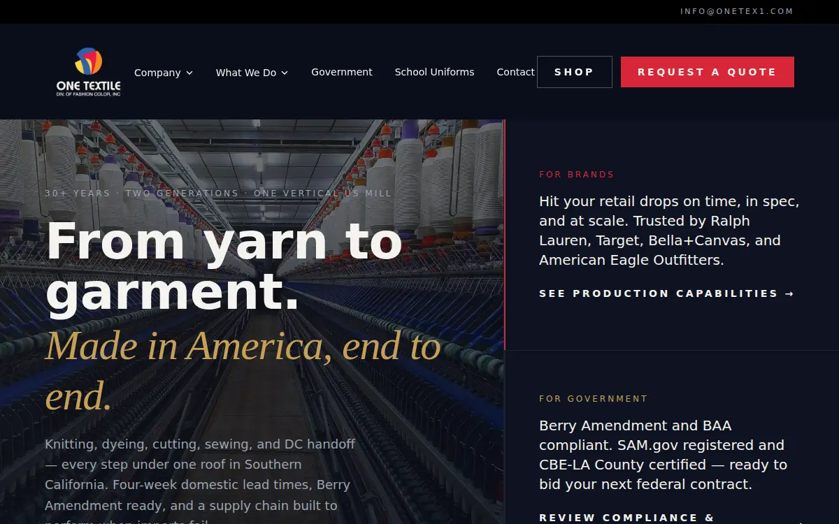 Homepage of Fashion Color, INC
